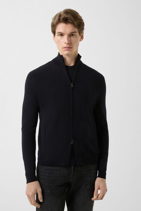 Knit Jacket Oscar In Navy Blue