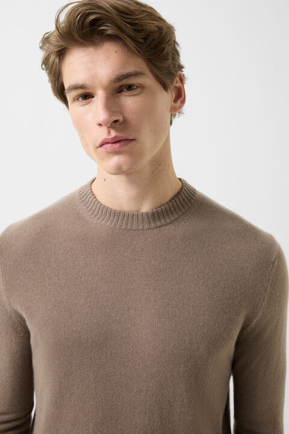 Brendon Cashmere Jumper In Mud