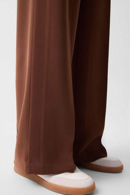 Enny Crepe Trousers In Brown