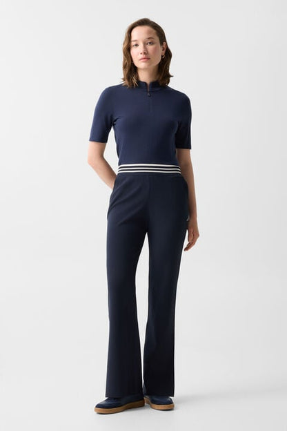 Josie Knitted Trousers In Navy Blue