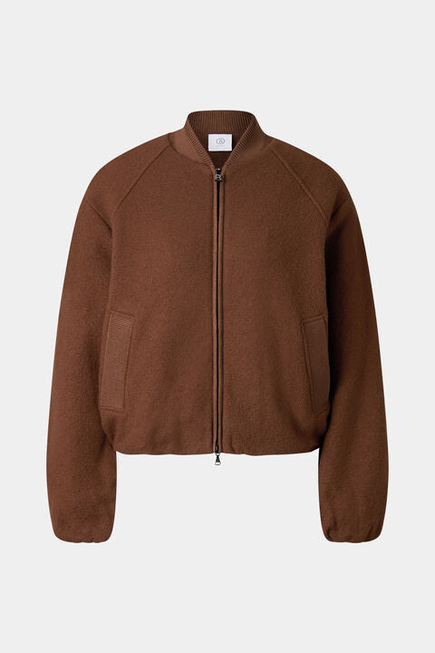 Editha Woollen Blouson In Brown
