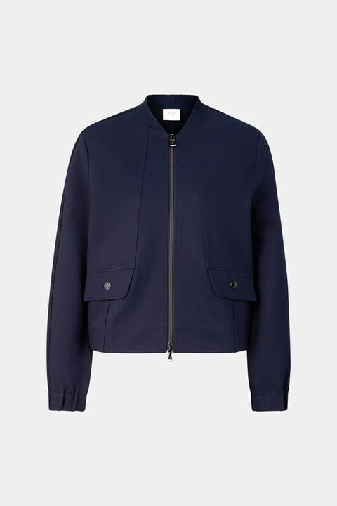 Luisa Jersey Jacket In Navy Blue