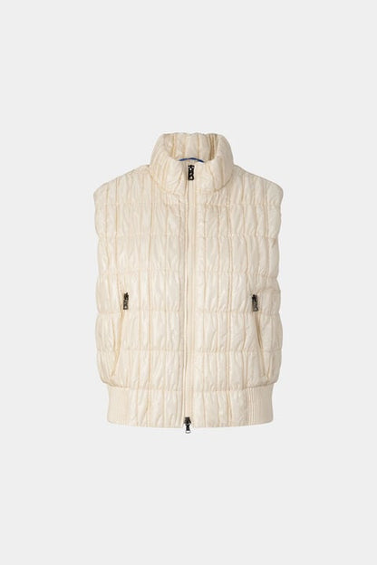 Sally Quilted Waistcoat In Cream