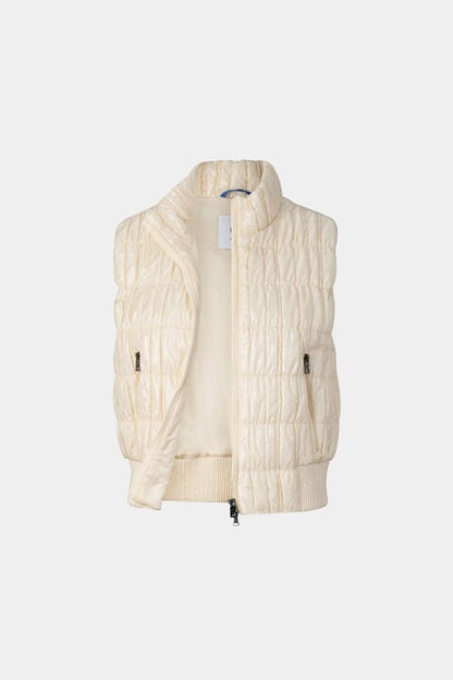 Sally Quilted Waistcoat In Cream