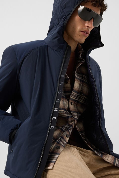 Clio Lightweight Down Jacket In Navy Blue