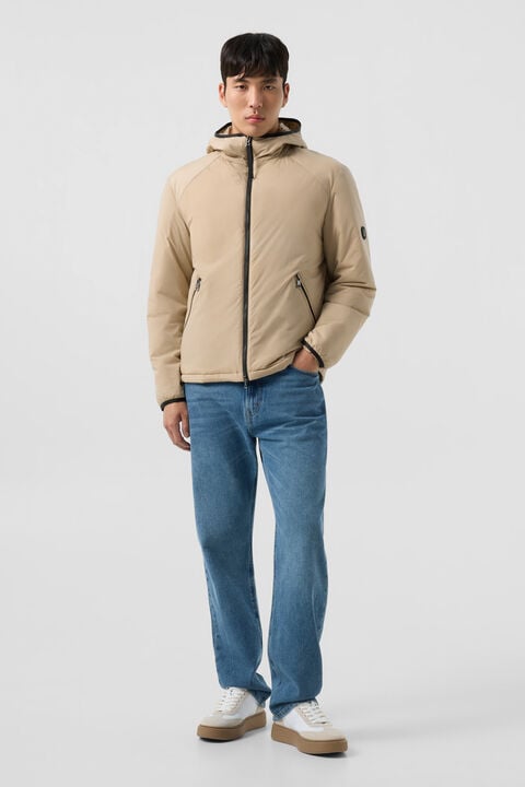 Clio Lightweight Down Jacket In Beige