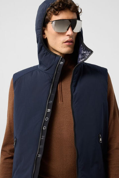 Clion Lightweight Down Waistcoat In Navy Blue