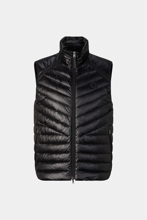 Lasse Lightweight Down Waistcoat In Black