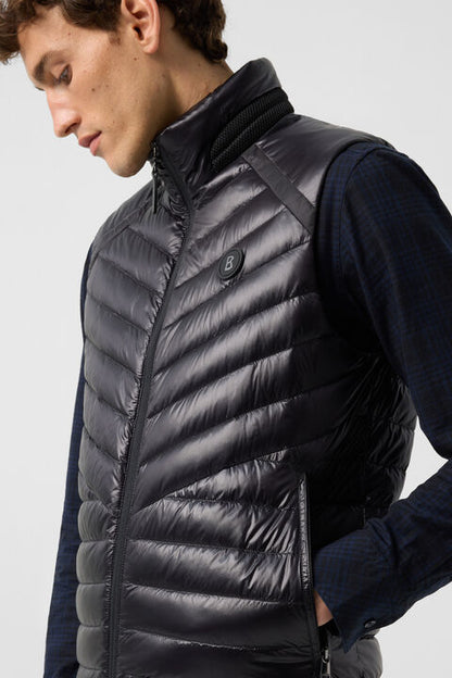 Lasse Lightweight Down Waistcoat In Black