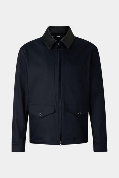 Twill Jacket Mirco In Navy Blue