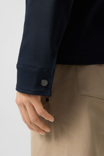 Twill Jacket Mirco In Navy Blue