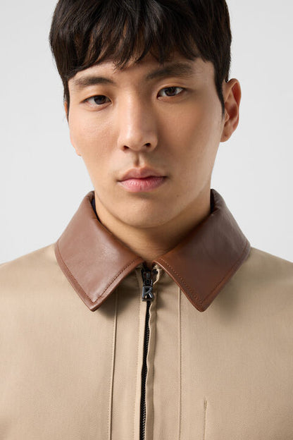 Twill Jacket Mirco In Beige