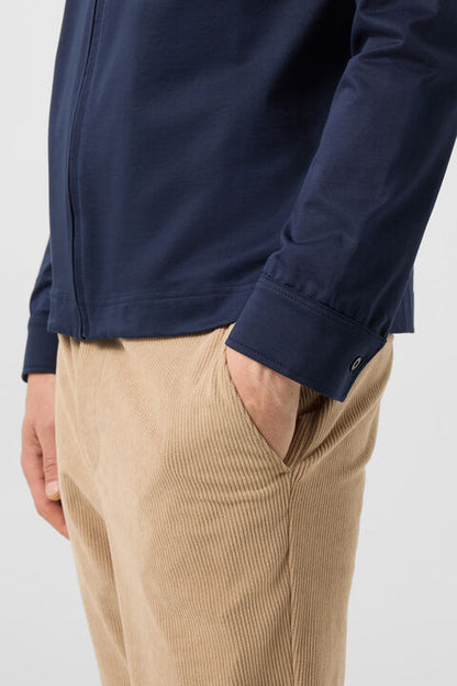 Xaver Jersey Jacket In Navy Blue