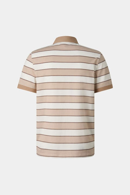 Timo Piqu¨¦ Polo Shirt In Beige/Off-White