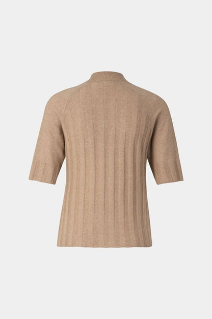 Virgin Wool Cashmere Shirt Tina In Camel