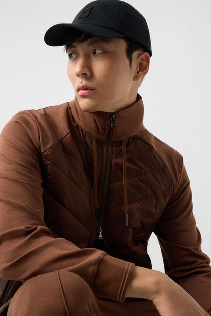 Baker Down Jersey Jacket In Brown