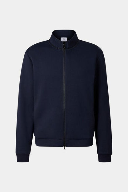 Spencer Jersey Jacket In Navy Blue