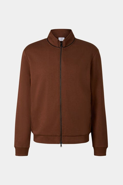 Spencer Jersey Jacket In Brown