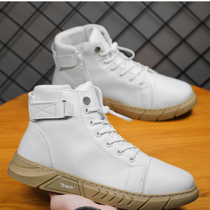 Men's Genuine Leather Boots | Casual & Versatile | Waterproof & Fleece-Lined
