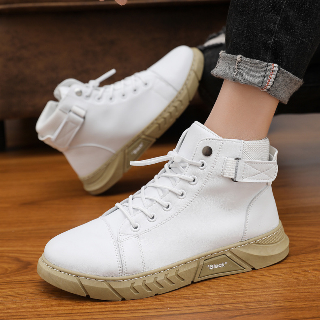 Men's Genuine Leather Boots | Casual & Versatile | Waterproof & Fleece-Lined