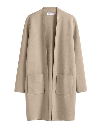 ANRABESS Cardigan Sweater for Women Casual 2023 Fall Winter Fashion Coat Long Sleeve Open Front Knit Coatigan Clothes