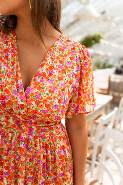 🔥Up to 69% OFF Today🔥Women Summer 2025 Elsie Classic V-Neck Floral Dress