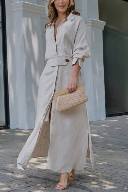 2024 Solid color maxi dress