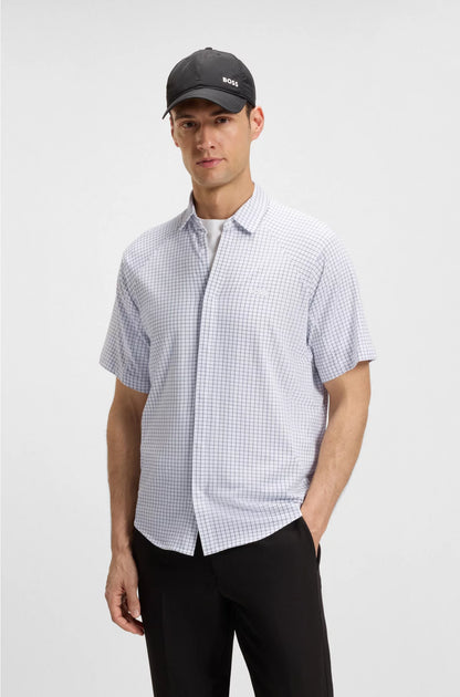 REGULAR-FIT SHIRT IN KNITTED COTTON PIQUE