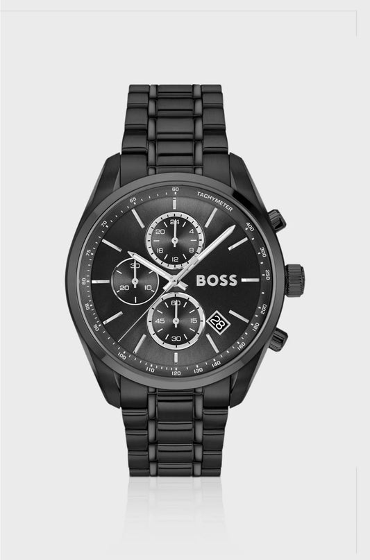 BLACK-PLATED WATCH WITH TONAL DIAL